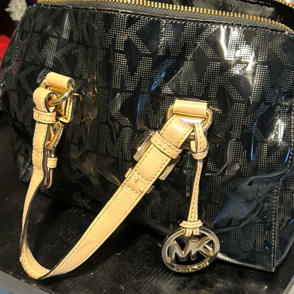 Michael Kors Metallic Duffle Purse